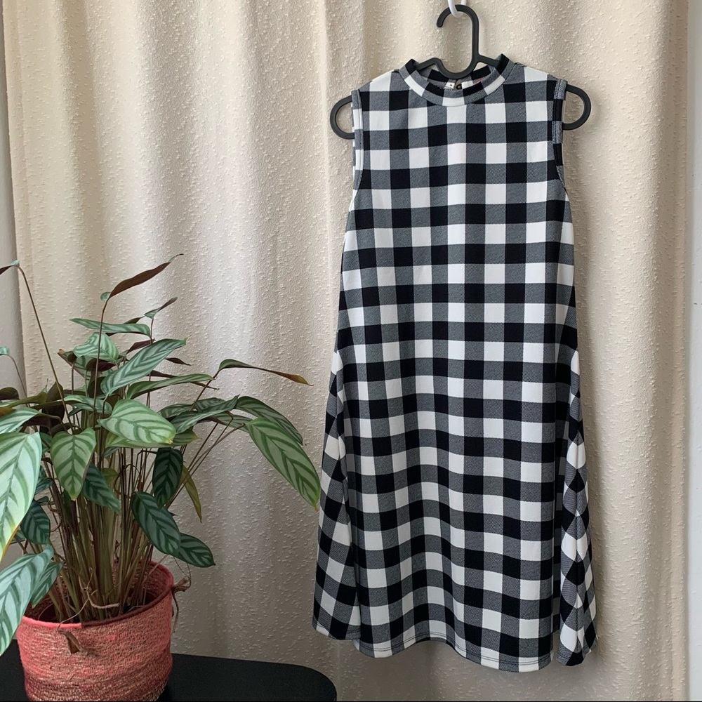NWT Black Gingham Dress